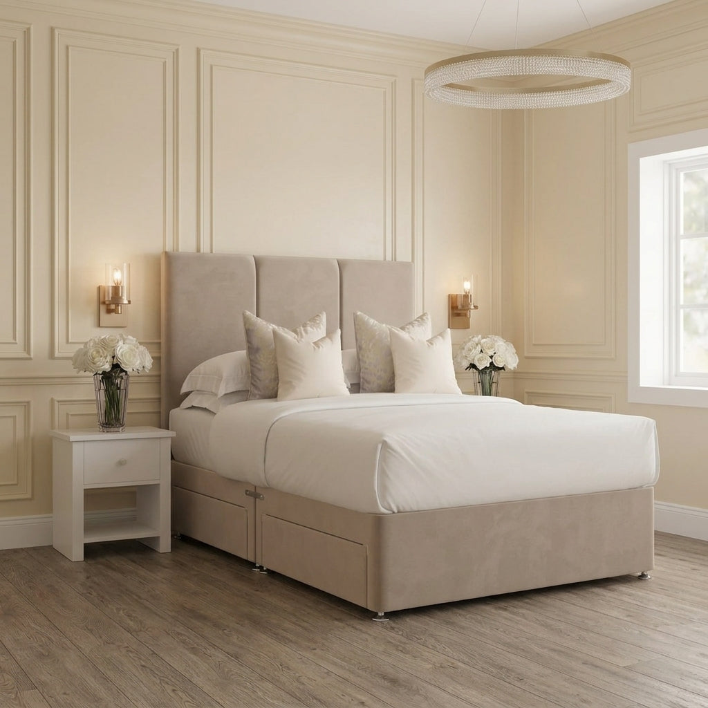 Luxe Divan Bed with storage and headboard