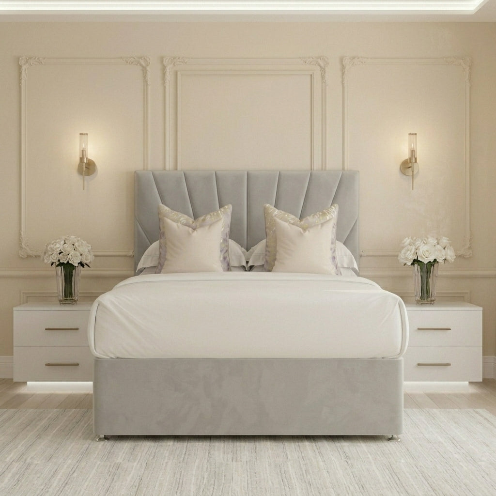Prague Divan Bed with storage and headboard