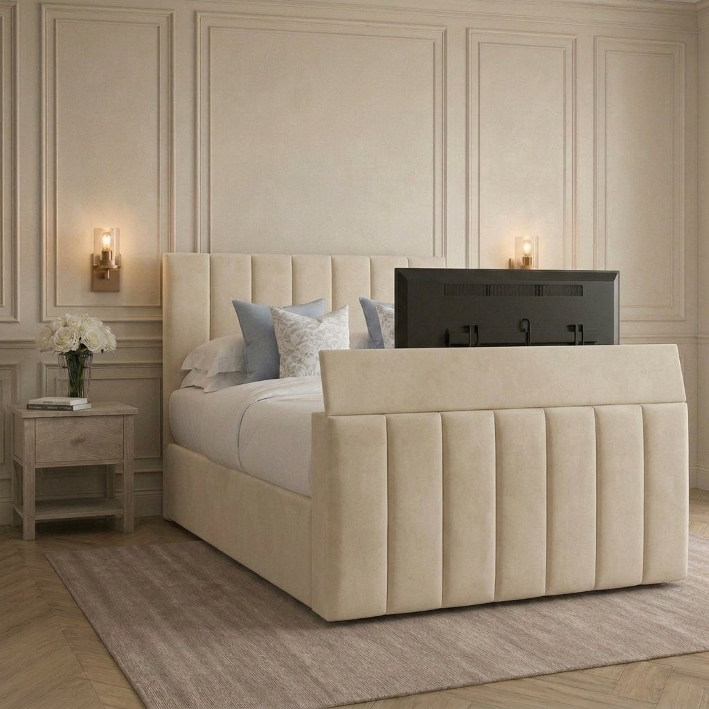 Bespoke Luxury Lined TV Bed Frame