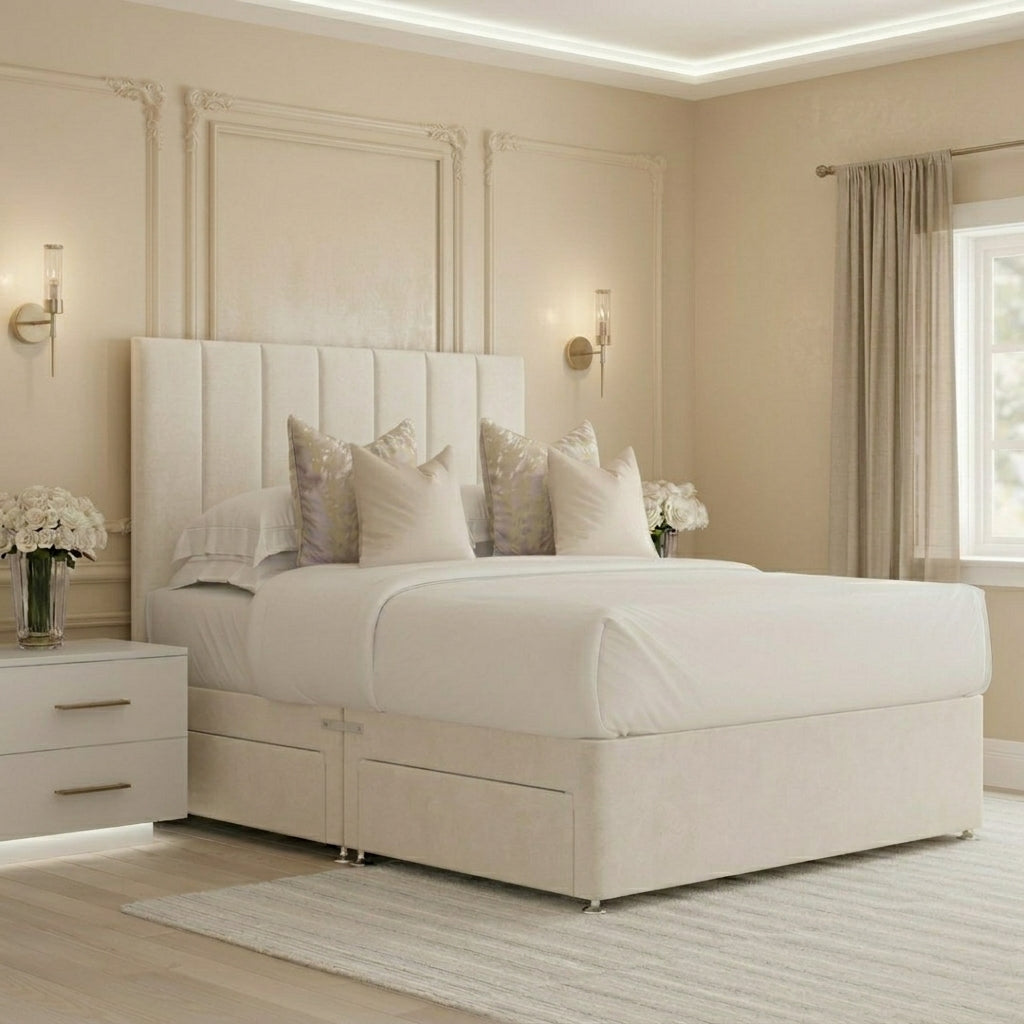 Oxford divan bed with storage and headboard