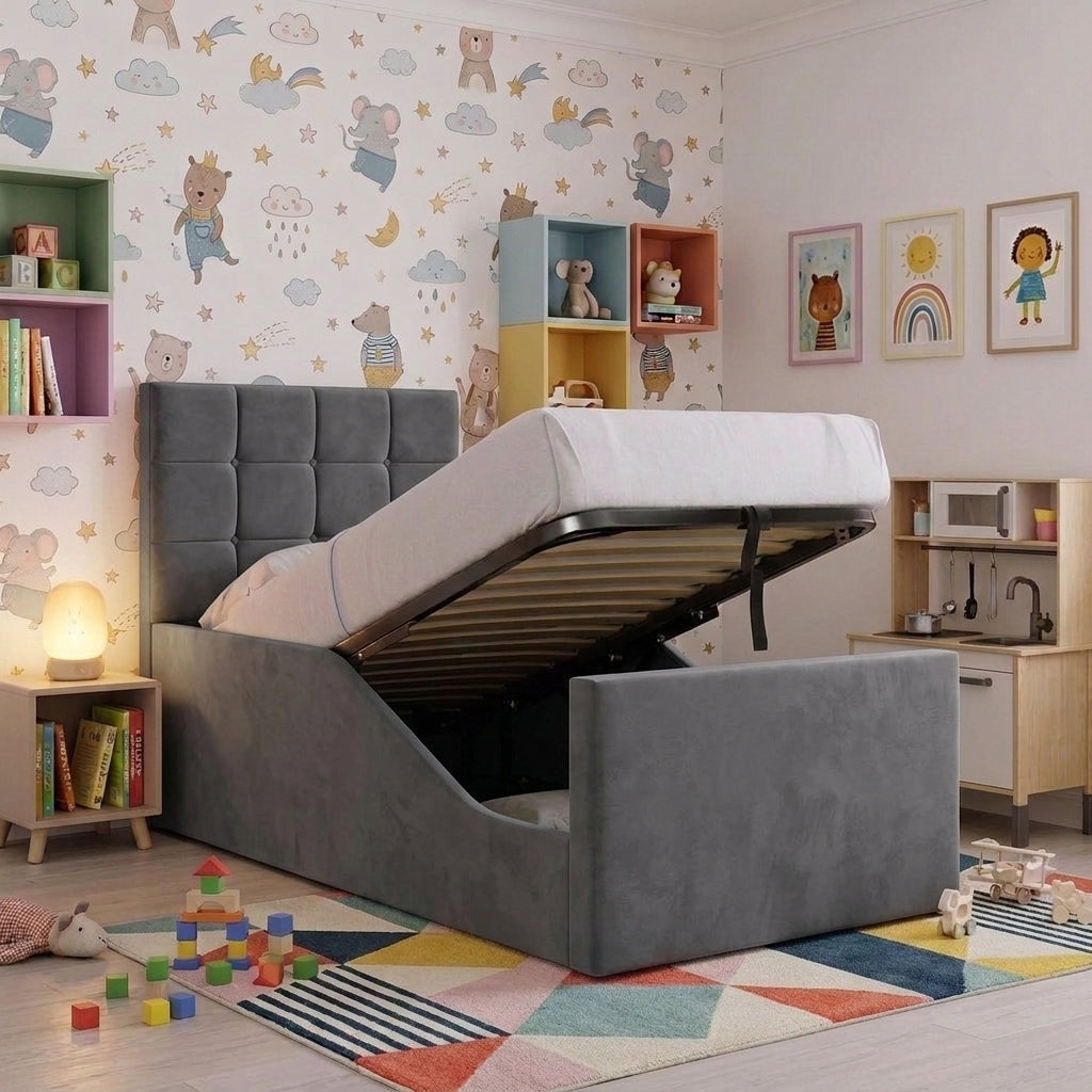 The Milo Children’s Upholstered Ottoman Bed