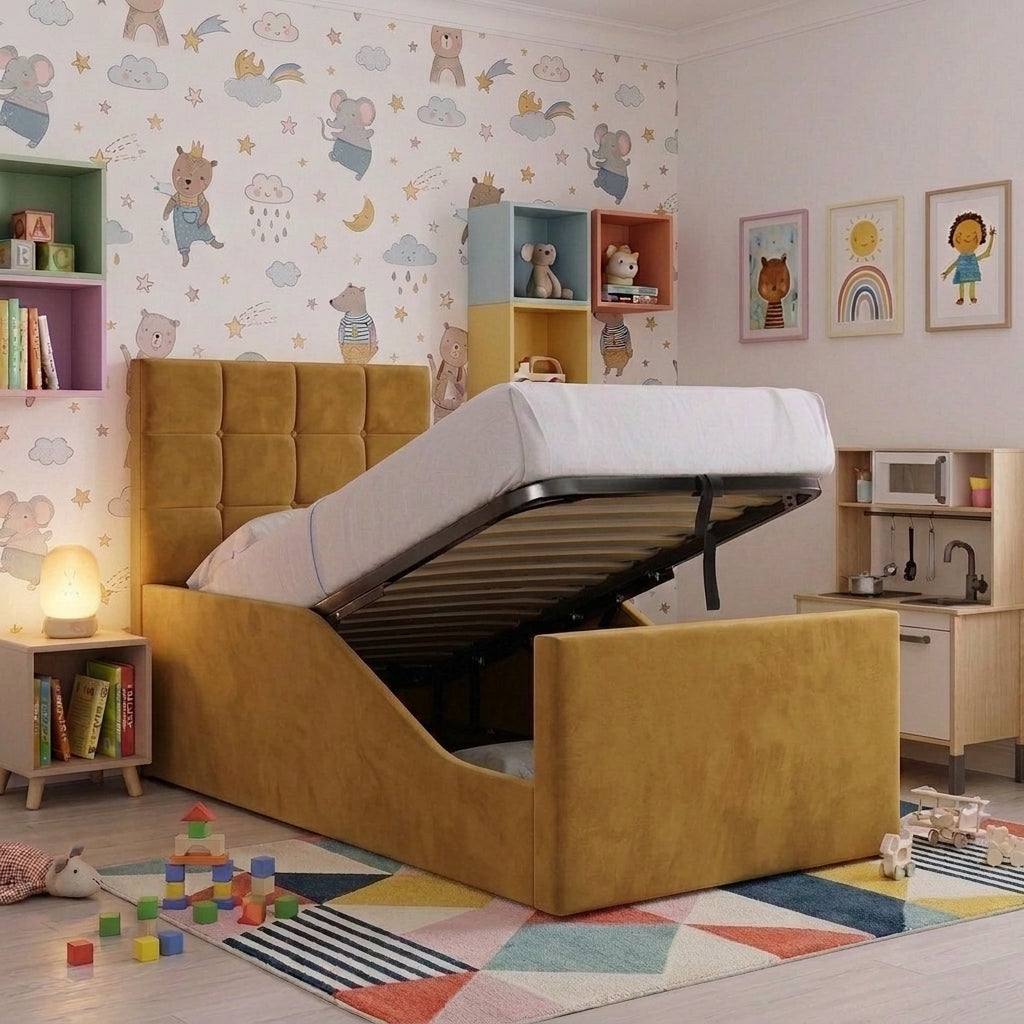 The Milo Children’s Upholstered Ottoman Bed
