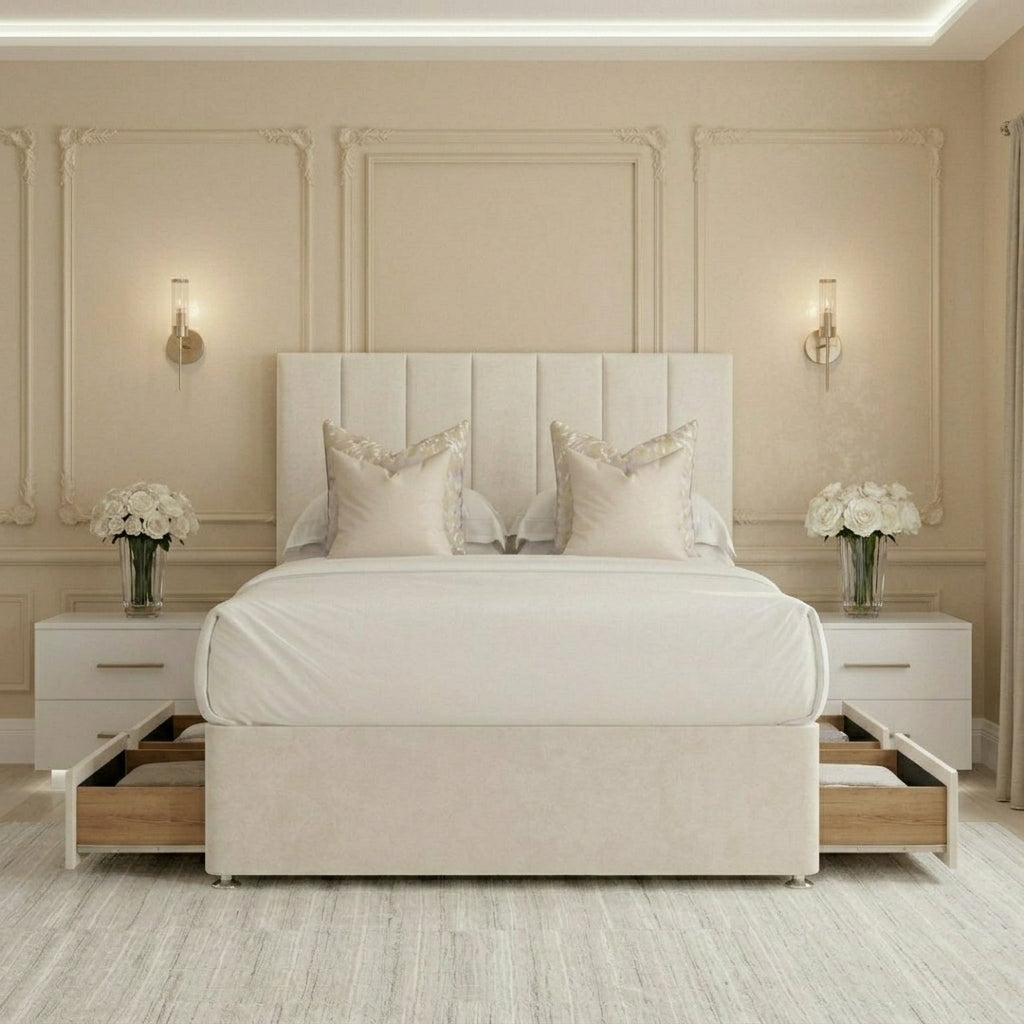 Oxford divan bed with storage and headboard